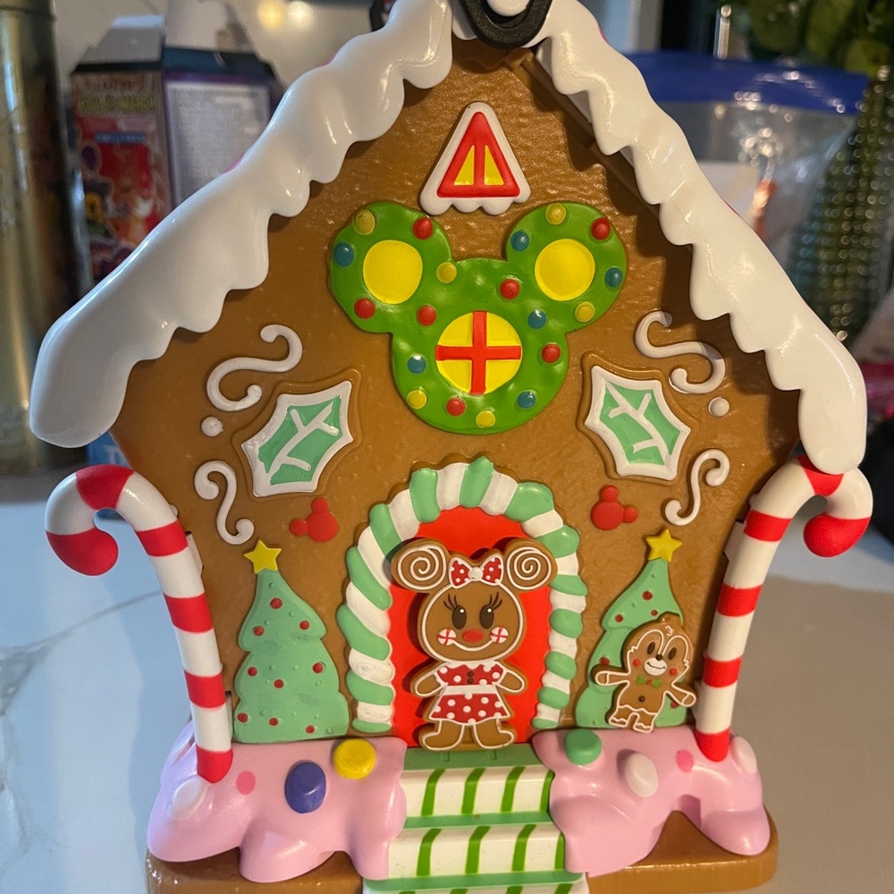 Disney Festive Gingerbread House Ornament with Candy Accents